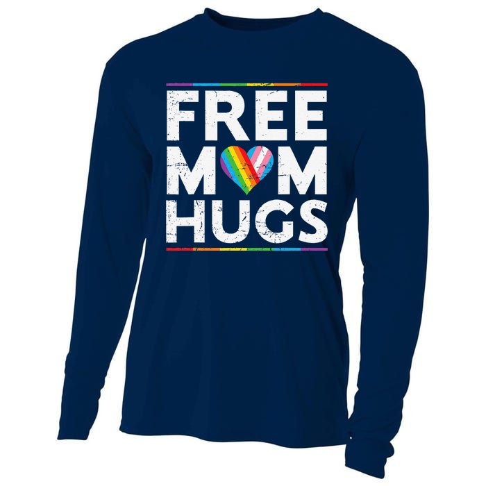 Free Mom Hugs Lgbt Pride Parades Rainbow Transg Flag Cooling Performance Long Sleeve Crew