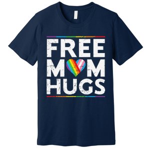 Free Mom Hugs Lgbt Pride Parades Rainbow Transg Flag Premium T-Shirt