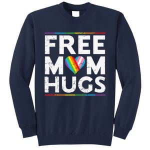 Free Mom Hugs Lgbt Pride Parades Rainbow Transg Flag Tall Sweatshirt