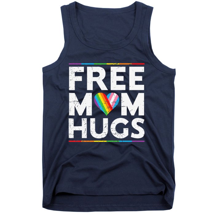 Free Mom Hugs Lgbt Pride Parades Rainbow Transg Flag Tank Top