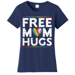 Free Mom Hugs Lgbt Pride Parades Rainbow Transg Flag Women's T-Shirt