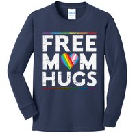 Free Mom Hugs Lgbt Pride Parades Rainbow Transg Flag Kids Long Sleeve Shirt