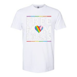 Free Mom Hugs Lgbt Pride Parades Rainbow Transg Flag Softstyle CVC T-Shirt