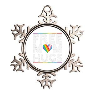 Free Mom Hugs Lgbt Pride Parades Rainbow Transg Flag Metallic Star Ornament