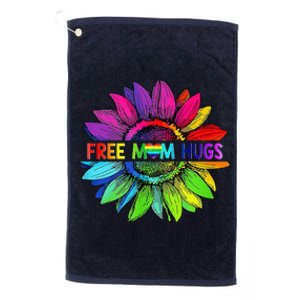 Free Mom Hugs Lgbt Pride Mom Daisy Rainbow Flower Mother Day Platinum Collection Golf Towel