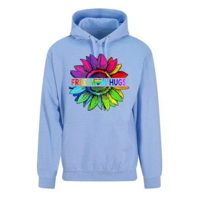 Free Mom Hugs Lgbt Pride Mom Daisy Rainbow Flower Mother Day Unisex Surf Hoodie