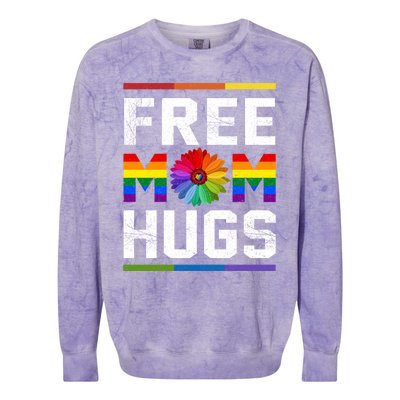 Free Mom Hugs Pride Gift Colorblast Crewneck Sweatshirt