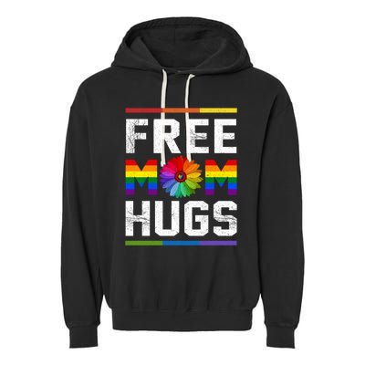 Free Mom Hugs Pride Gift Garment-Dyed Fleece Hoodie