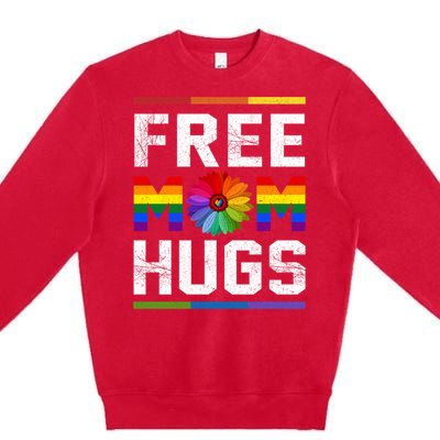 Free Mom Hugs Pride Gift Premium Crewneck Sweatshirt