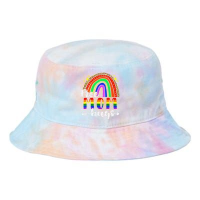 Free Mom Hugs Leopard Rainbow Flag LGBT Pride Month Tie Dye Newport Bucket Hat