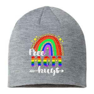 Free Mom Hugs Leopard Rainbow Flag LGBT Pride Month Sustainable Beanie