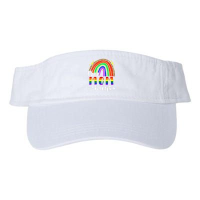 Free Mom Hugs Leopard Rainbow Flag LGBT Pride Month Valucap Bio-Washed Visor