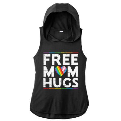 Free Mom Hugs Lgbt Pride Parades Rainbow Transg Flag Ladies PosiCharge Tri-Blend Wicking Draft Hoodie Tank