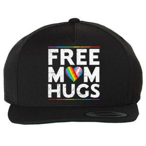 Free Mom Hugs Lgbt Pride Parades Rainbow Transg Flag Wool Snapback Cap