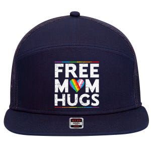 Free Mom Hugs Lgbt Pride Parades Rainbow Transg Flag 7 Panel Mesh Trucker Snapback Hat