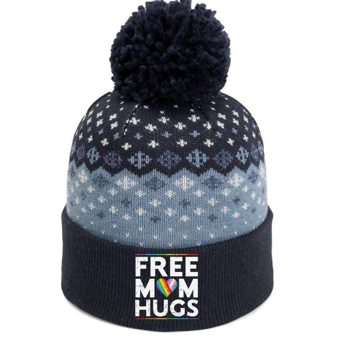 Free Mom Hugs Lgbt Pride Parades Rainbow Transg Flag The Baniff Cuffed Pom Beanie