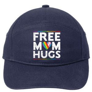 Free Mom Hugs Lgbt Pride Parades Rainbow Transg Flag 7-Panel Snapback Hat