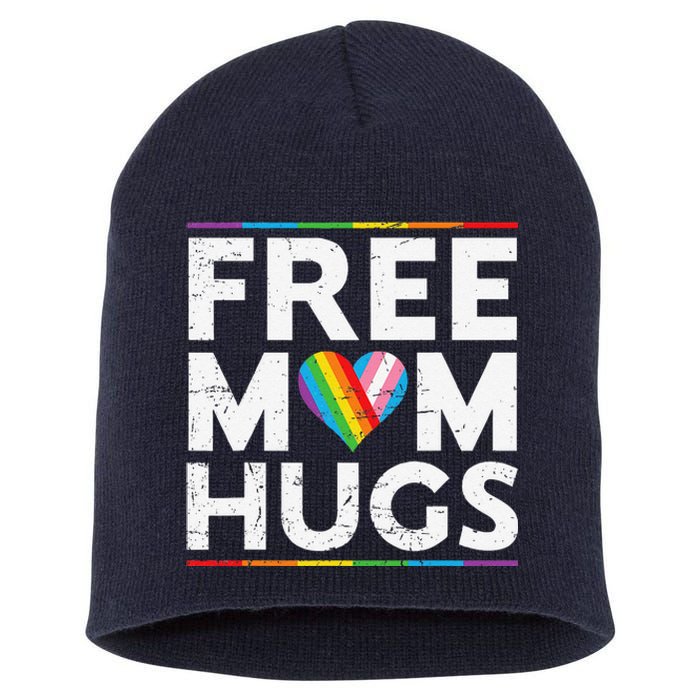 Free Mom Hugs Lgbt Pride Parades Rainbow Transg Flag Short Acrylic Beanie