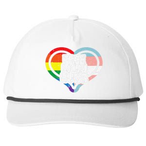 Free Mom Hugs Rainbow Pride Snapback Five-Panel Rope Hat