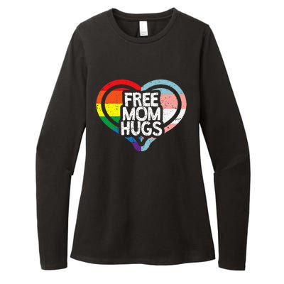 Free Mom Hugs Rainbow Pride Womens CVC Long Sleeve Shirt