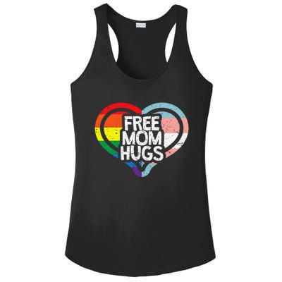 Free Mom Hugs Rainbow Pride Ladies PosiCharge Competitor Racerback Tank