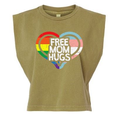 Free Mom Hugs Rainbow Pride Garment-Dyed Women's Muscle Tee