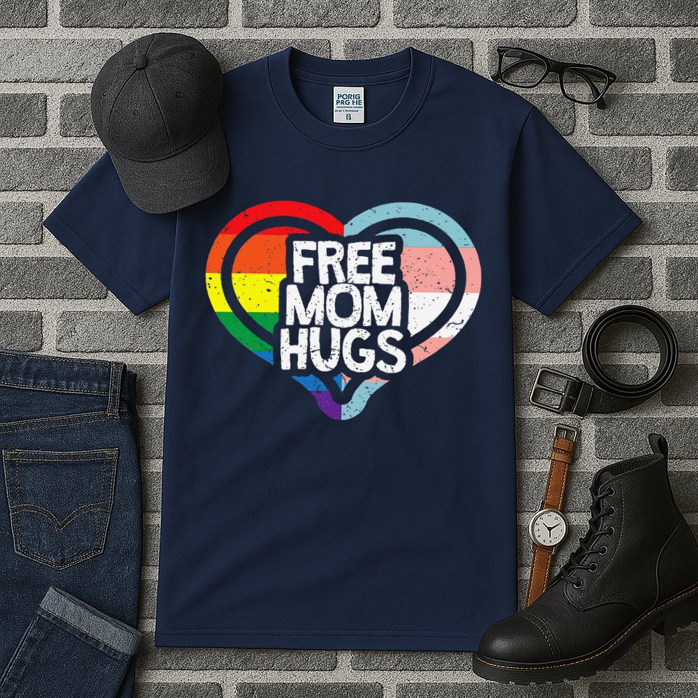 Free Mom Hugs Rainbow Pride Tall T-Shirt