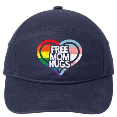 Free Mom Hugs Rainbow Pride 7-Panel Snapback Hat