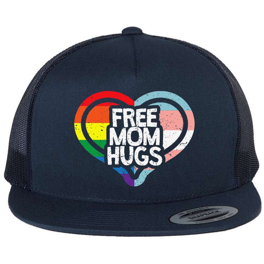 Free Mom Hugs Rainbow Pride Flat Bill Trucker Hat