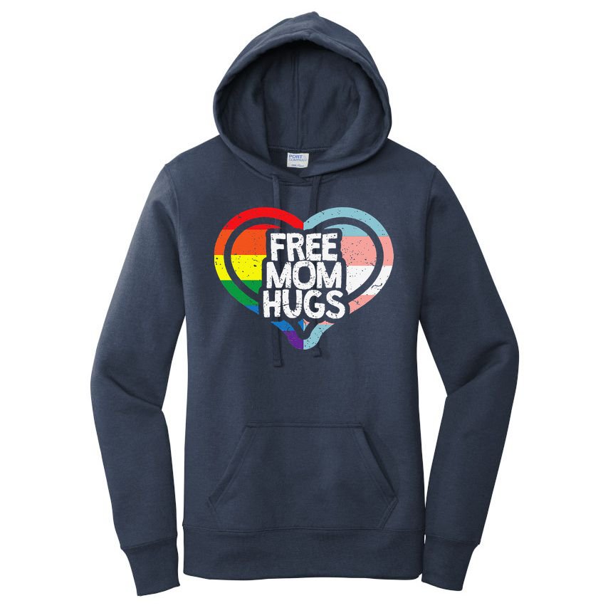 Free Mom Hugs Rainbow Pride Women's Pullover Hoodie