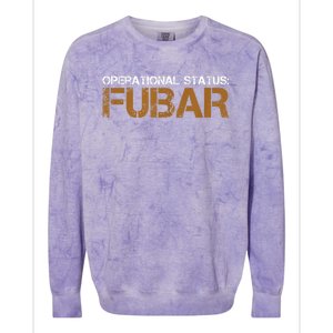 FUBAR Military Humor Colorblast Crewneck Sweatshirt