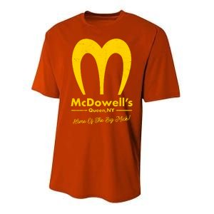 Funny McDowell's Home Of The Big Mick Performance Sprint T-Shirt