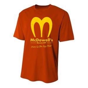 Funny McDowell's Home Of The Big Mick Youth Performance Sprint T-Shirt