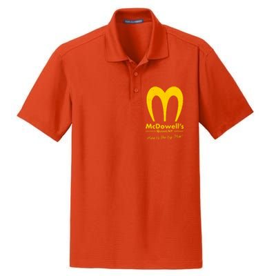 Funny McDowell's Home Of The Big Mick Dry Zone Grid Polo