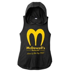 Funny McDowell's Home Of The Big Mick Ladies PosiCharge Tri-Blend Wicking Draft Hoodie Tank