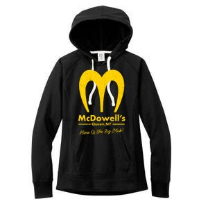 Funny McDowell's Home Of The Big Mick Women's Fleece Hoodie