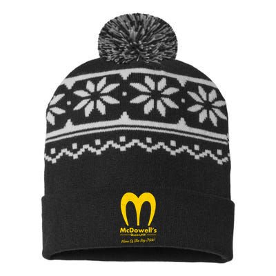 Funny McDowell's Home Of The Big Mick USA-Made Snowflake Beanie