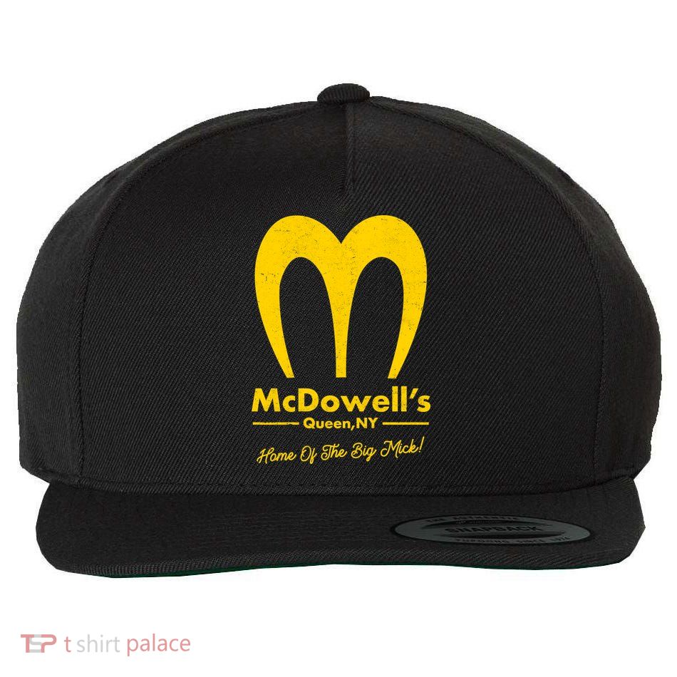 Funny McDowell's Home Of The Big Mick Wool Snapback Cap