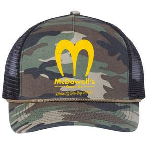 Funny McDowell's Home Of The Big Mick Retro Rope Trucker Hat Cap