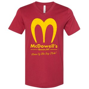 Funny McDowell's Home Of The Big Mick V-Neck T-Shirt