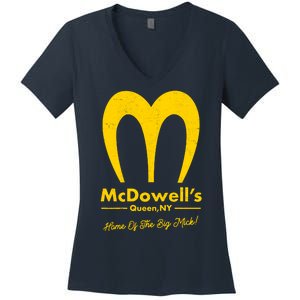 Funny McDowell's Home Of The Big Mick Women's V-Neck T-Shirt