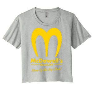 Funny McDowell's Home Of The Big Mick Women's Crop Top Tee