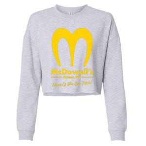 Funny McDowell's Home Of The Big Mick Cropped Pullover Crew