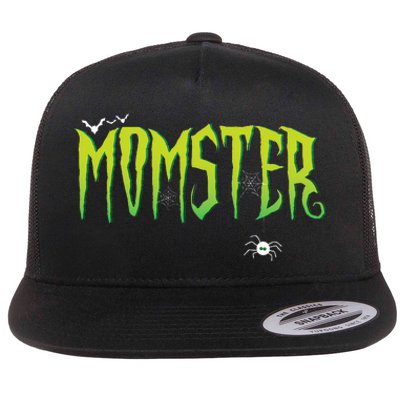 Funny Momster Halloween Mom Costume Dadcula Family matching Flat Bill Trucker Hat