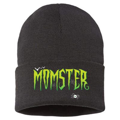 Funny Momster Halloween Mom Costume Dadcula Family matching Sustainable Knit Beanie