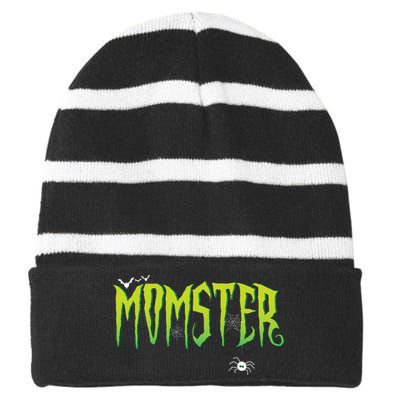 Funny Momster Halloween Mom Costume Dadcula Family matching Striped Beanie with Solid Band