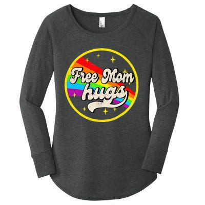 Free Mom Hugs Rainbow Heart LGBT Flag LGBT Pride Women's Perfect Tri Tunic Long Sleeve Shirt