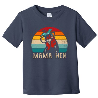 Funny Mama Hen 80s Vintage Retro Chicken Mom Mother Toddler T-Shirt