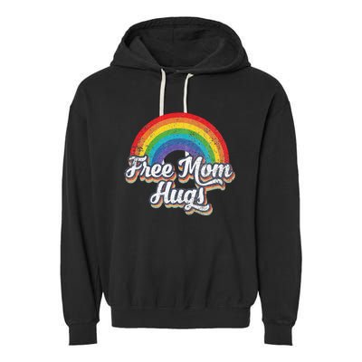 Free Mom Hugs Pride Rainbow Gay Lgbt Garment-Dyed Fleece Hoodie