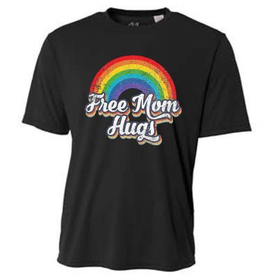 Free Mom Hugs Pride Rainbow Gay Lgbt Cooling Performance Crew T-Shirt